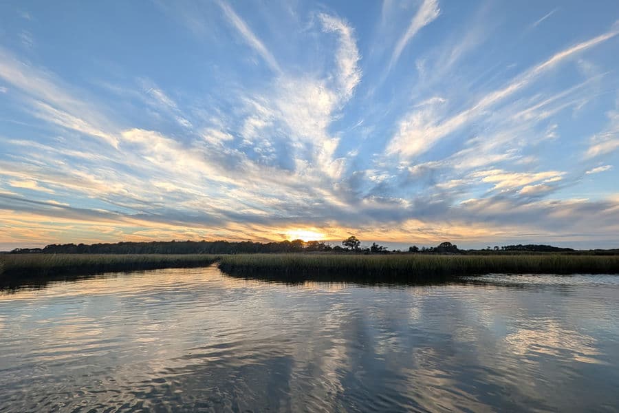Sunset over the Maryland marsh